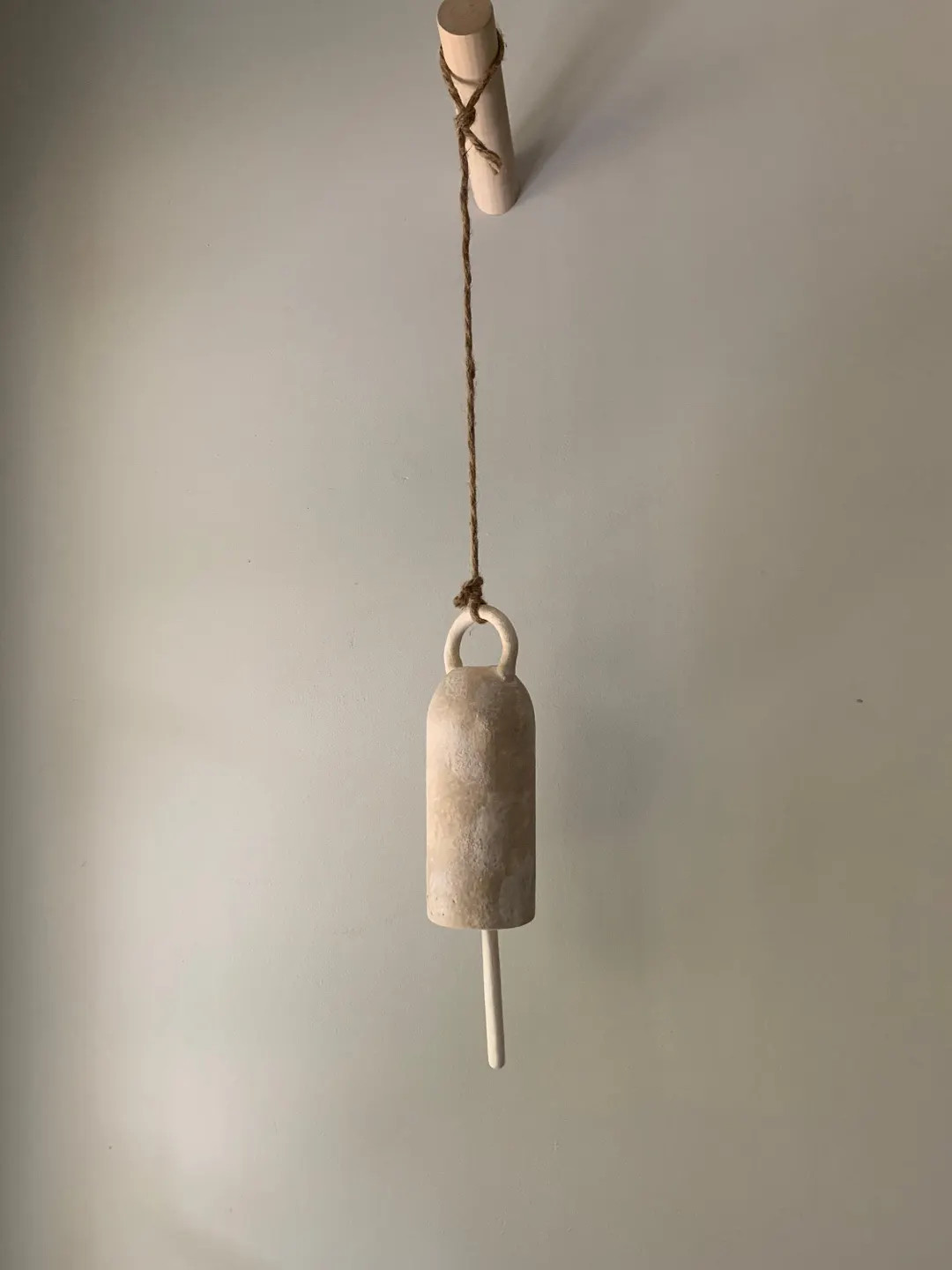 Handmade Ceramic Bell Wall Hanging, Modern Farmhouse Wabi Sabi Decor, Rustic Organic Wall Art, Un... | Etsy (US)
