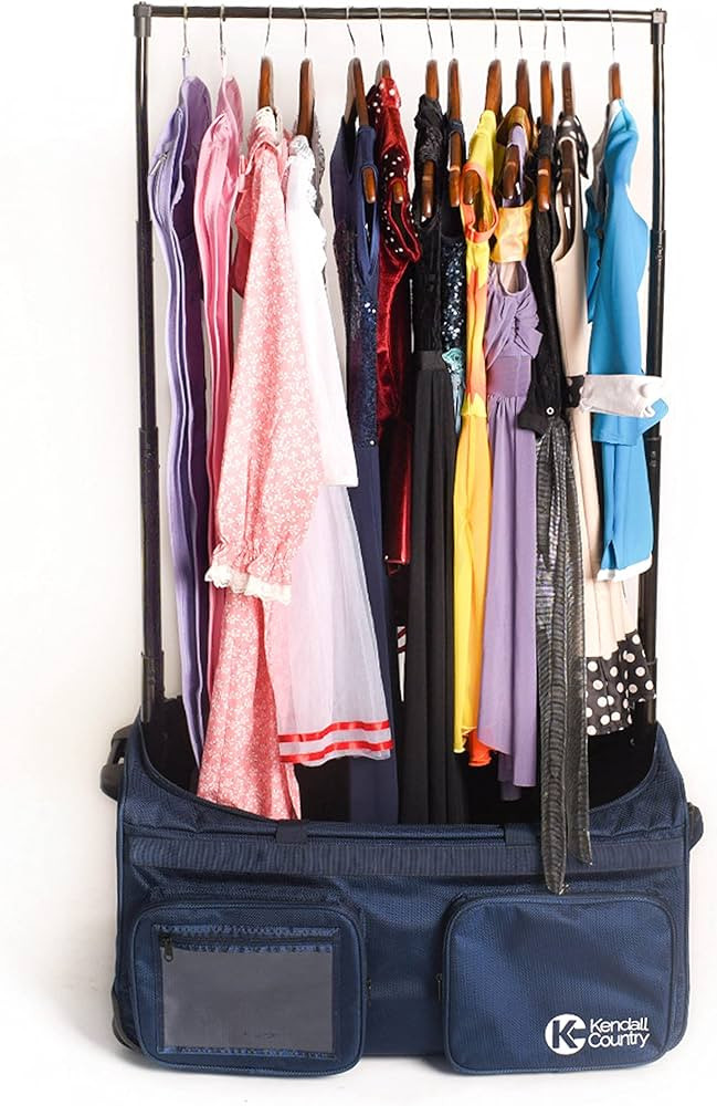 Dance Bag with Garment Rack – Collapsible Costume Rolling Duffel Bag with Wheels for Competitio... | Amazon (US)