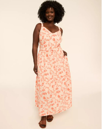 Tie-Waist Tiered Maxi Dress.  This dress is super feminine and beautiful.  Perfect for the spring and summer. 

 #LTKPlusSize
