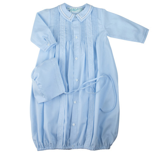 Boys Pintuck Yoke Take Me Home Gown with Bonnet | Feltman Brothers