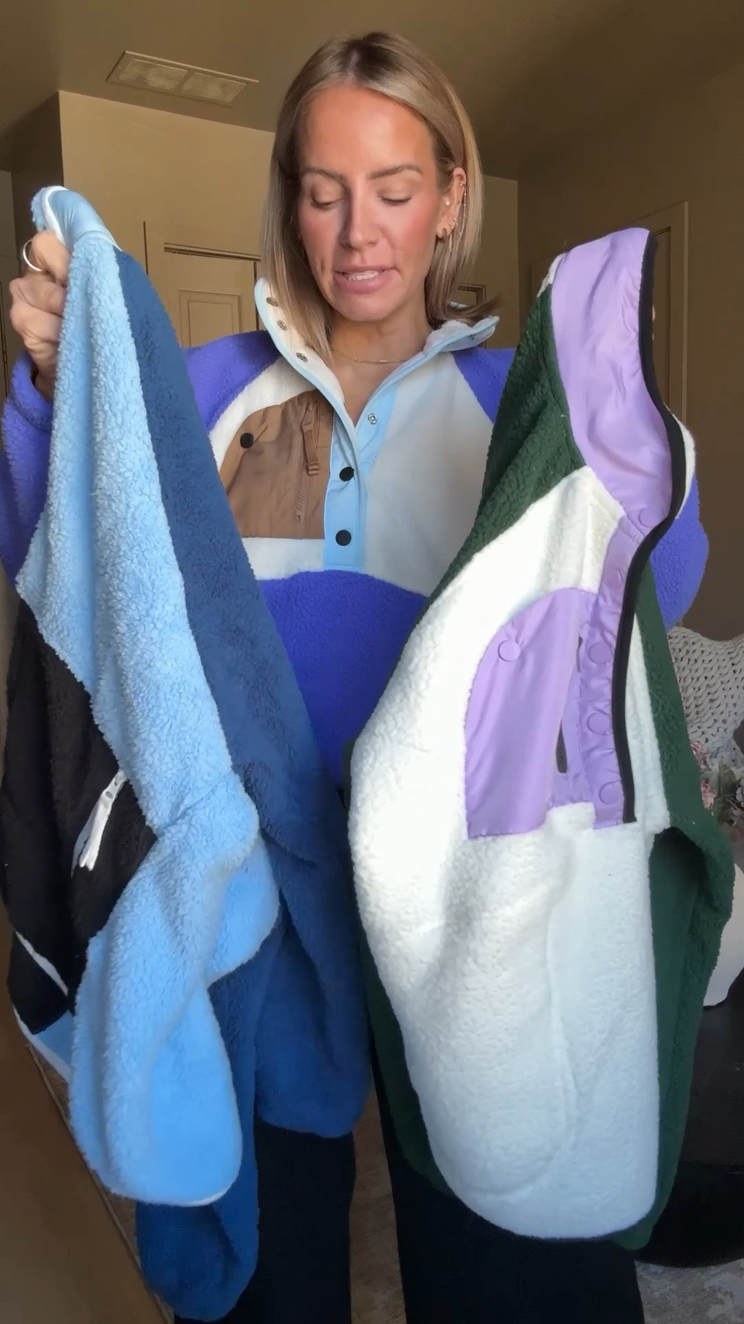 I’d say this is a pretty good look alike!

FP- small
Amazon- medium 

Pants: xsmall 