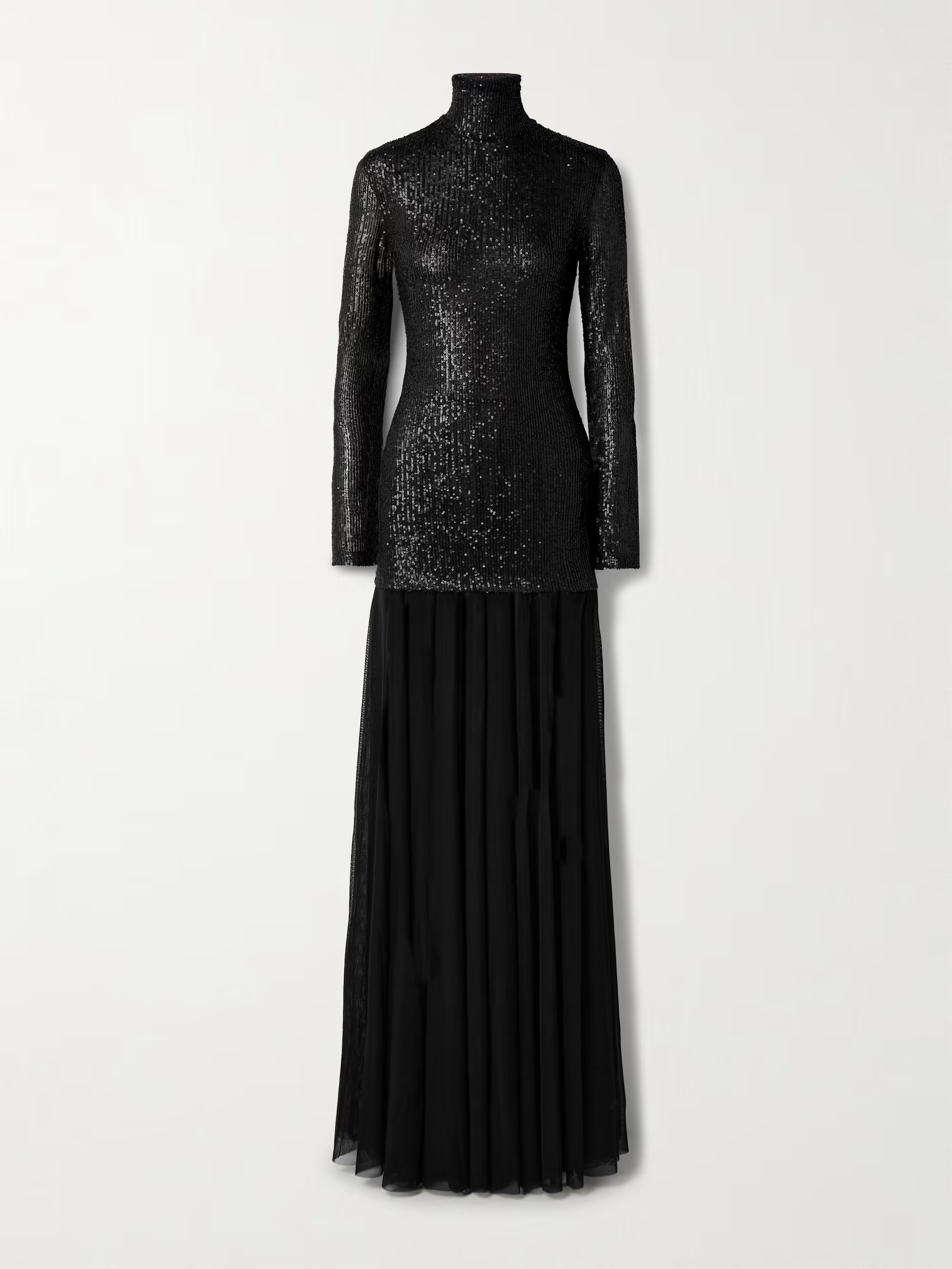 Sequin-embellished stretch-tulle turtleneck gown | NET-A-PORTER (UK & EU)