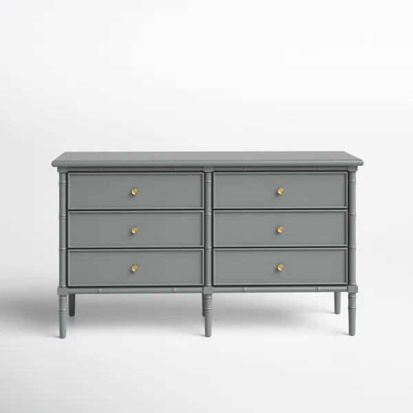 Lorretta 6 Drawer 56" W Double Dresser | Wayfair North America