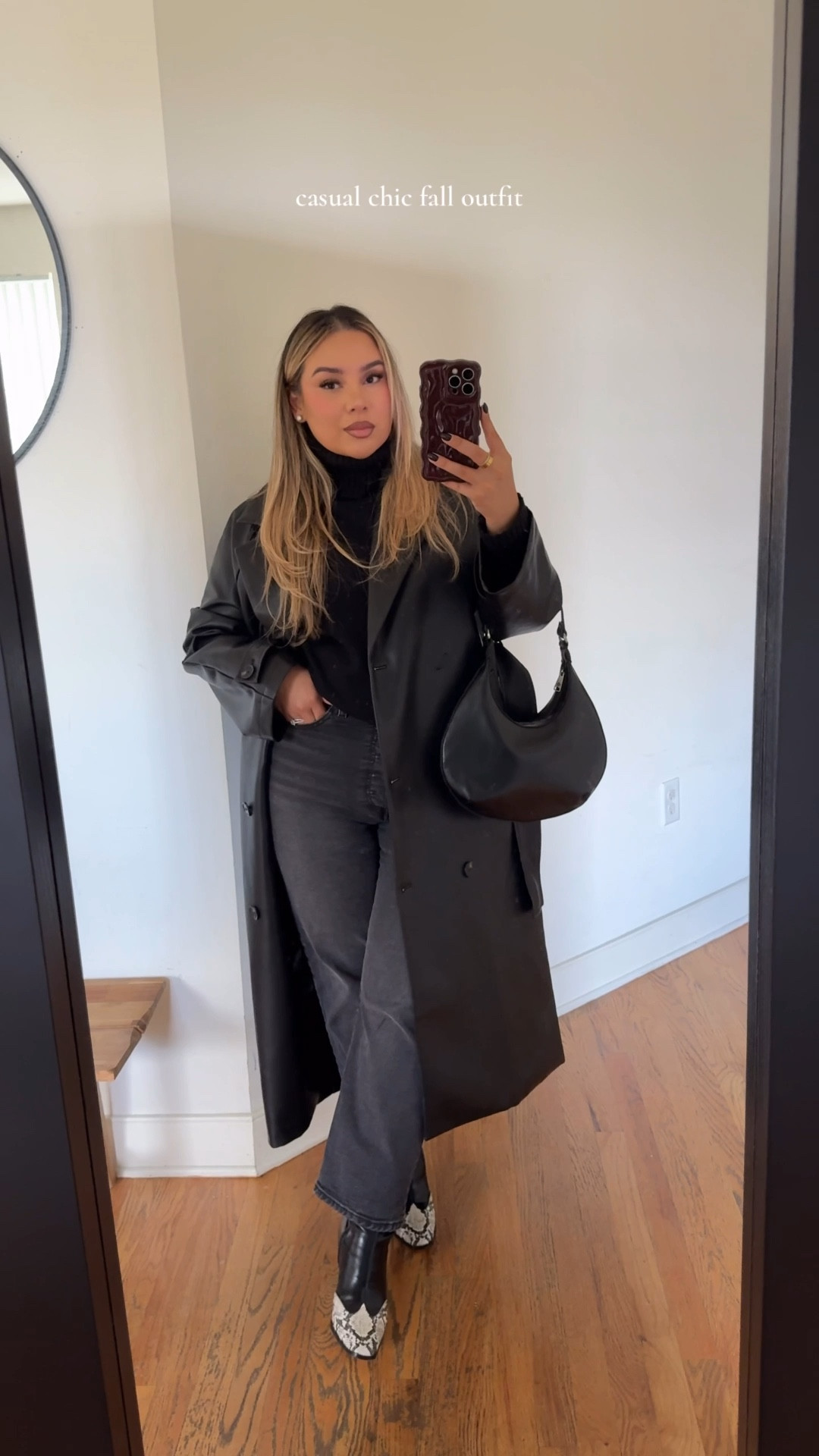 A trench and cute boots complete me🖤

Sweater: M 
Levi’s: Medium Stretch 31 
Boots are TTS and does stretch 

#LTKSeasonal #LTKMidsize #LTKStyleTip