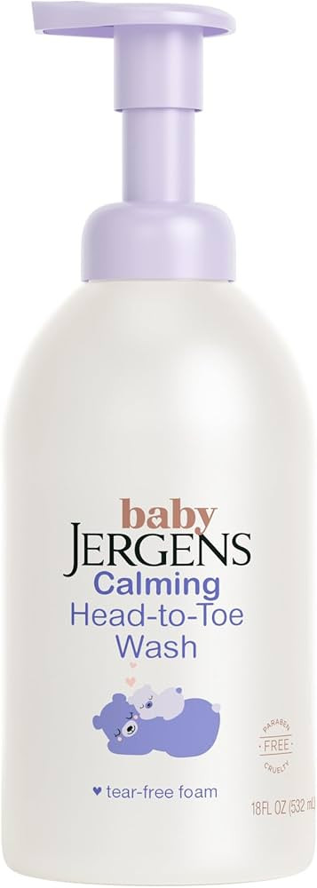 Jergens Baby Calming Head to Toe Foaming Wash, Baby Shampoo and Body Wash, Baby Shampoo Tear Free... | Amazon (US)