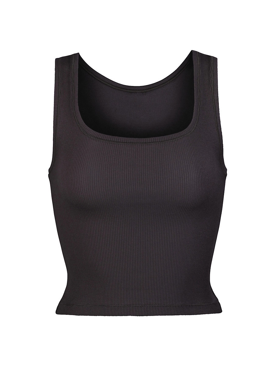 Women's Cotton Rib Tank - Soot - Size XS | Saks Fifth Avenue