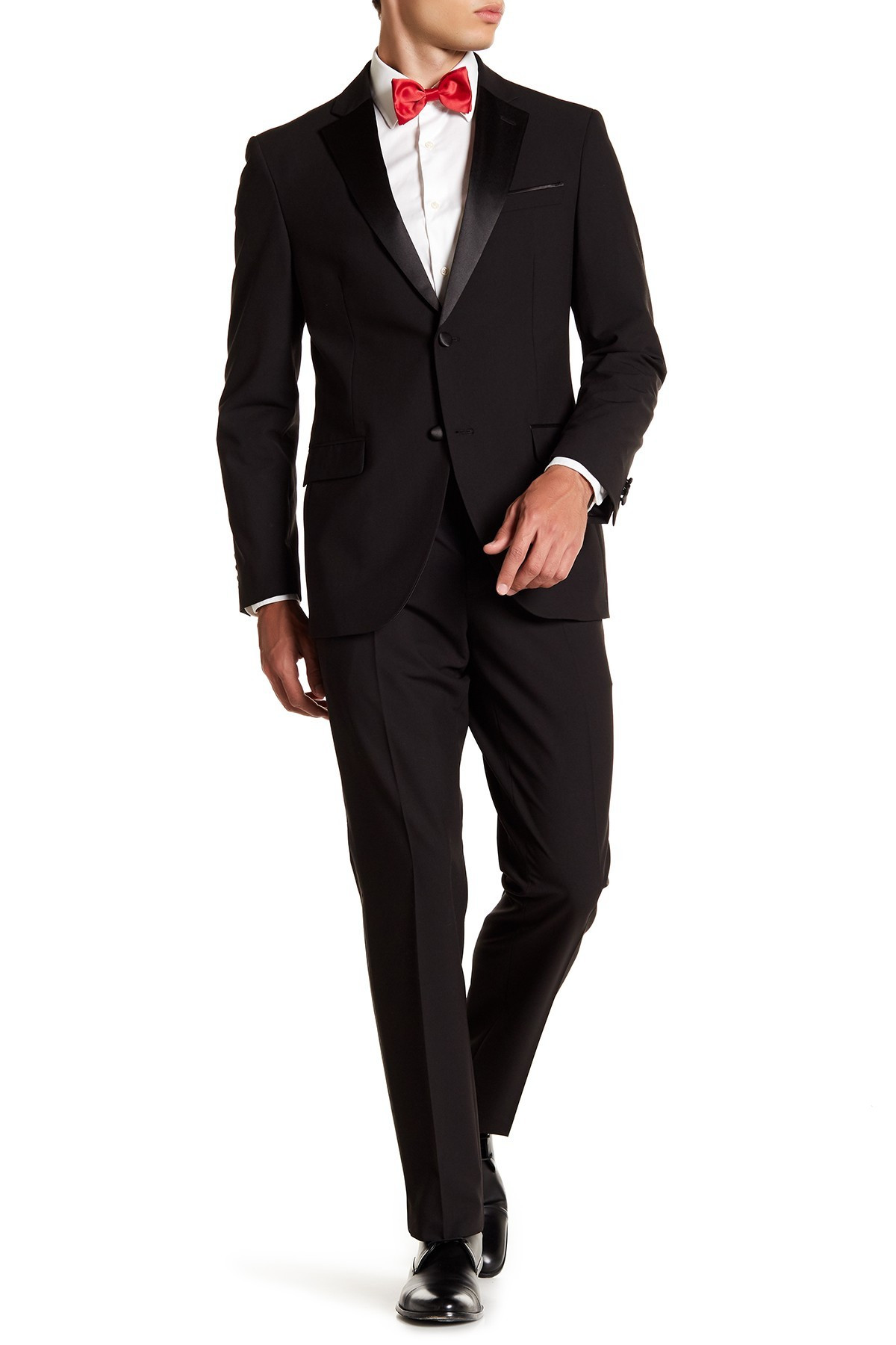 Nordstrom Rack | Black Two Button Notch Lapel Trim Fit Tuxedo | Nordstrom Rack | Nordstrom Rack