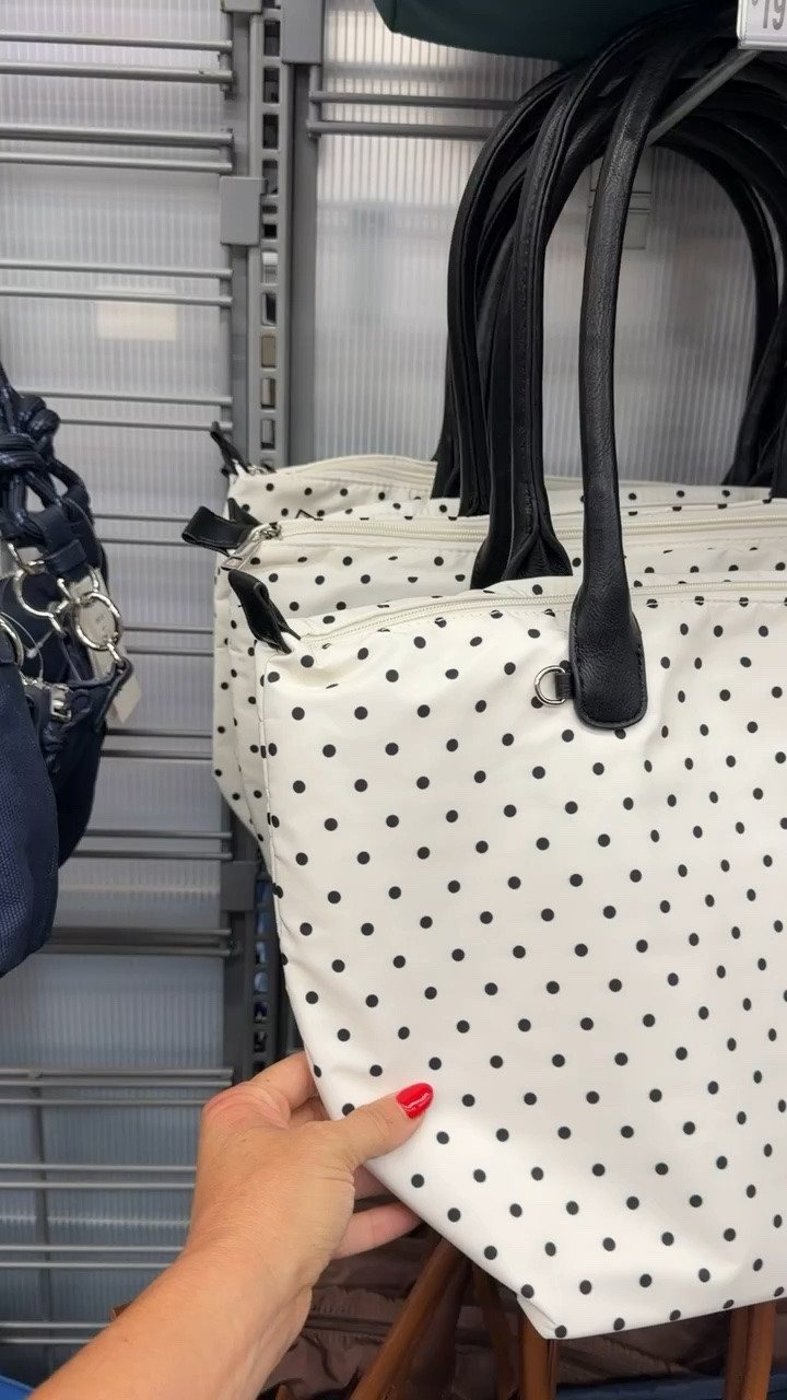 This polka dot tote is giving major designer vibes for under $20 🖤🤍 It’s lightweight, holds so much, and the black handles make it look way more expensive than the price tag. Such a cute everyday bag for work, travel, or running errands!

#WalmartFinds #WalmartFashion #DesignerLookForLess #AffordableStyle #PolkaDot #EverydayBag #TravelEssentials #HandbagFind #LTKStyle #WalmartDeals
