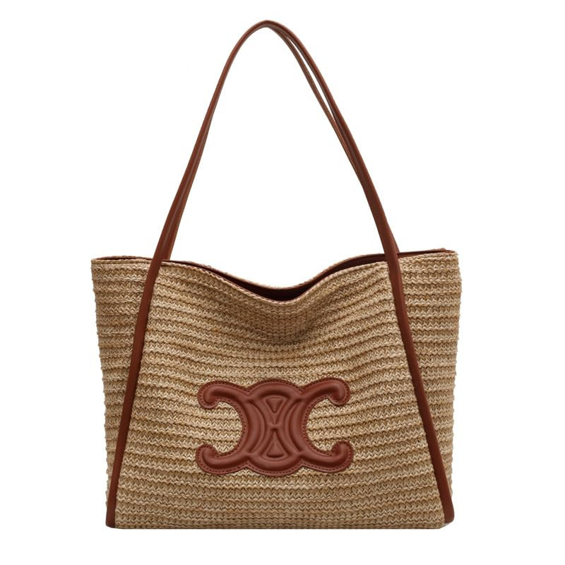 Hand-Woven Straw Bag - Women's Vegetable Basket Holiday Beach Shoulder Underarm Large Tote | Amazon (US)