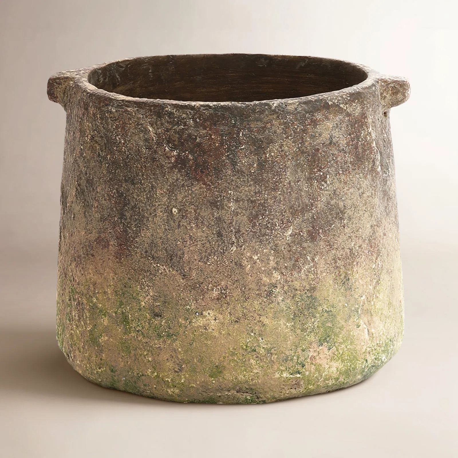 Icaria Rustic Ginger Root Brown Cement 8.9-Inch Tall Indoor and Outdoor Cylinder Vase | Wayfair North America