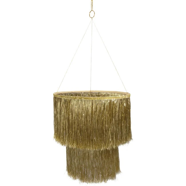 Tinsel Chandelier, Gold | Maisonette