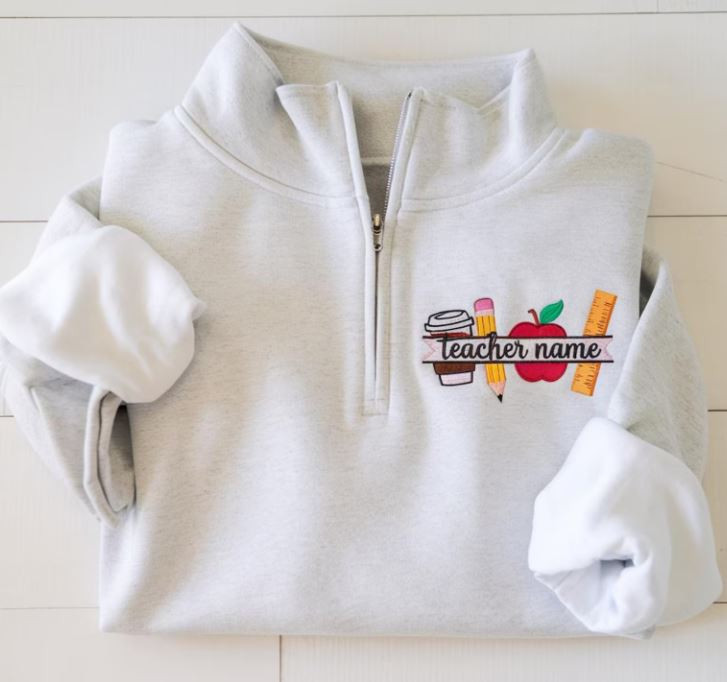 25% off!

Embroidered Custom Teacher Name Sweatshirt, Teacher Quarter Zip Sweatshirt, Cute Embroidery Teacher Sweatshirt, Kindergarten Teacher Zip casual womens outfit for teacher teachers sweatshirt etsy shop 

 #LTKHome