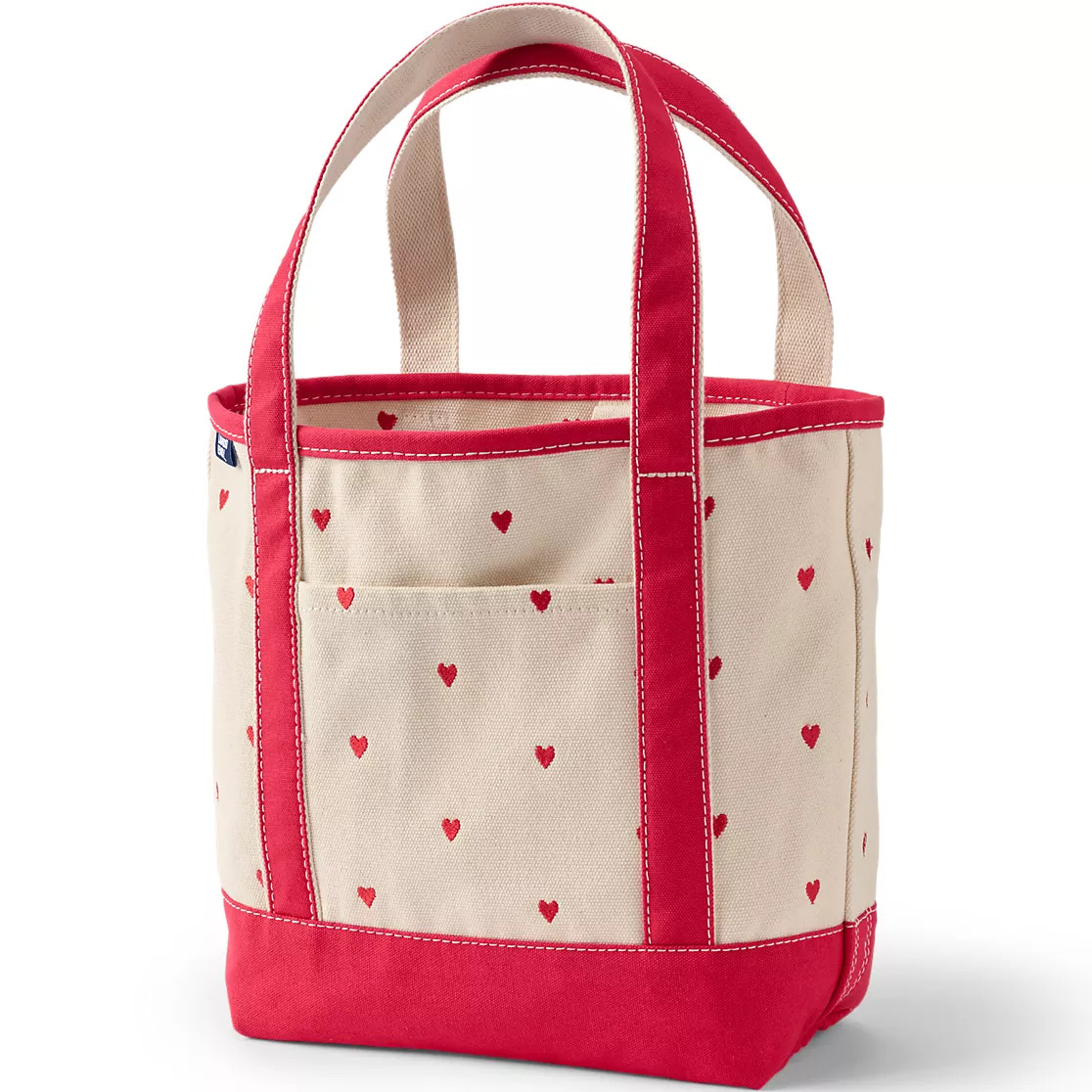 Medium Embroidered 5 Pocket Open Top Canvas Tote Bag | Lands' End (US)