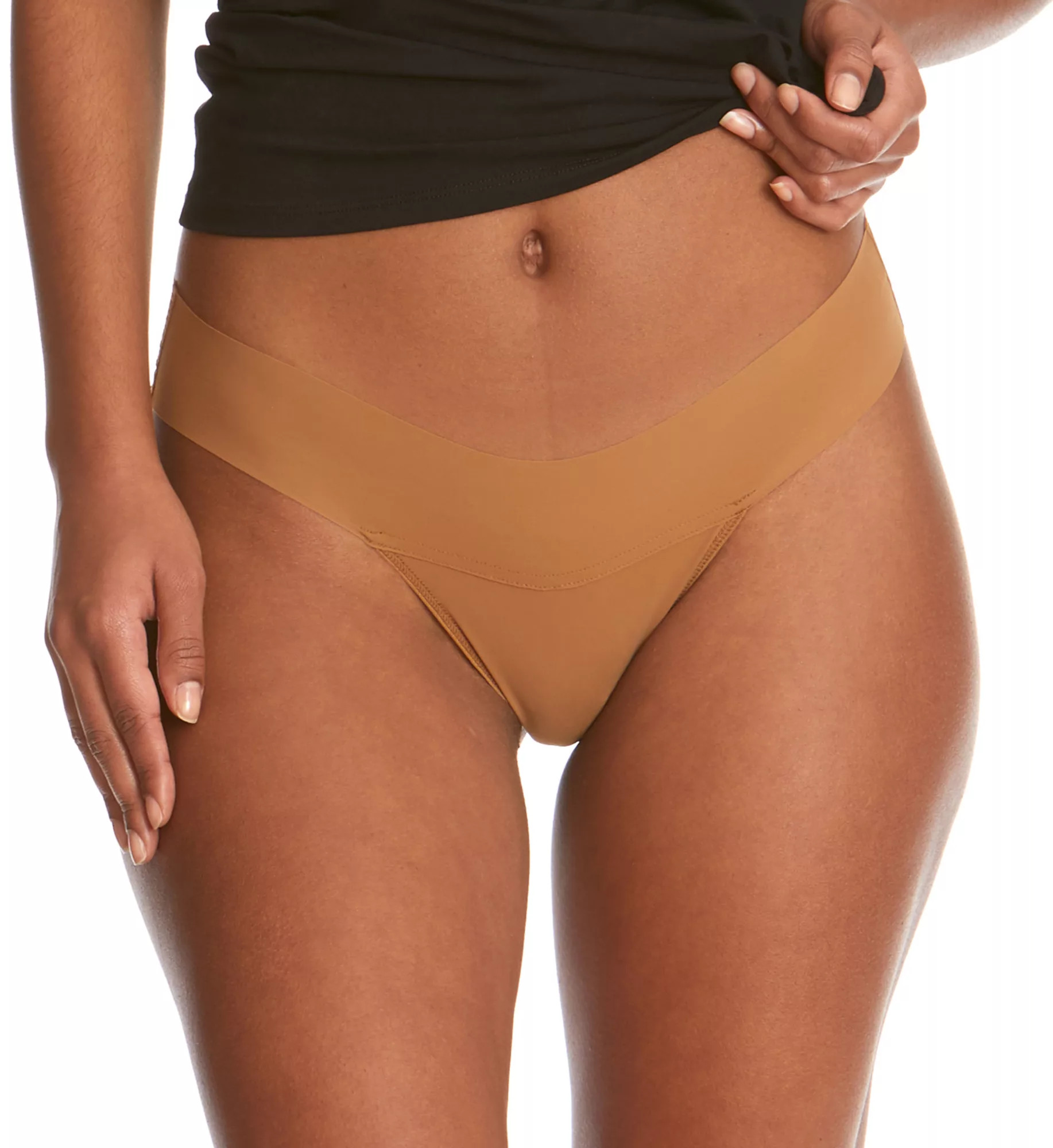 Hanky Panky Women's Breathe Natural Rise Thong in Toffee | Size: Medium | HerRoom.com | HerRoom