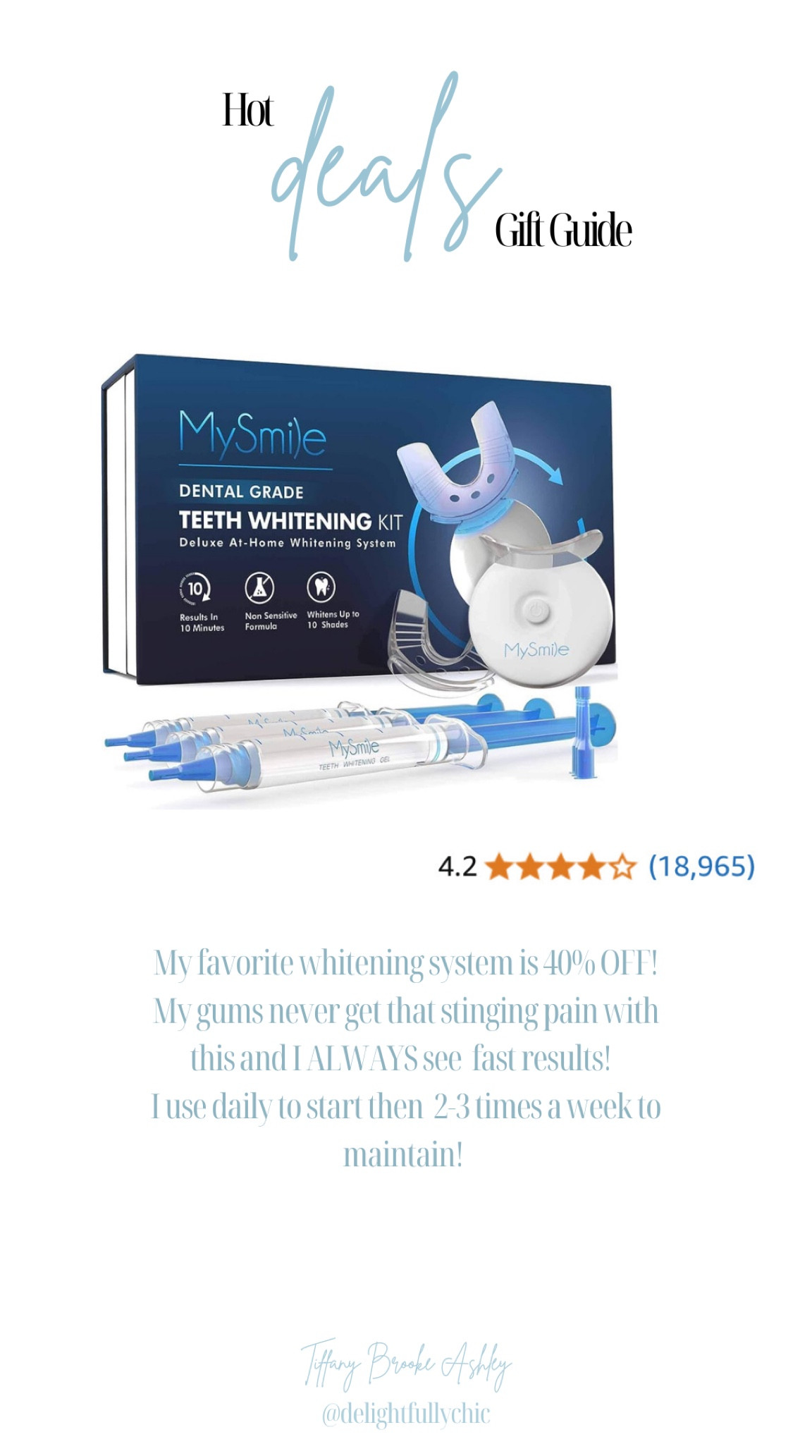 Best teeth whitening kit
On sale! I promise you'll love it! 

#LTKBeauty #LTKSaleAlert #LTKGiftGuide