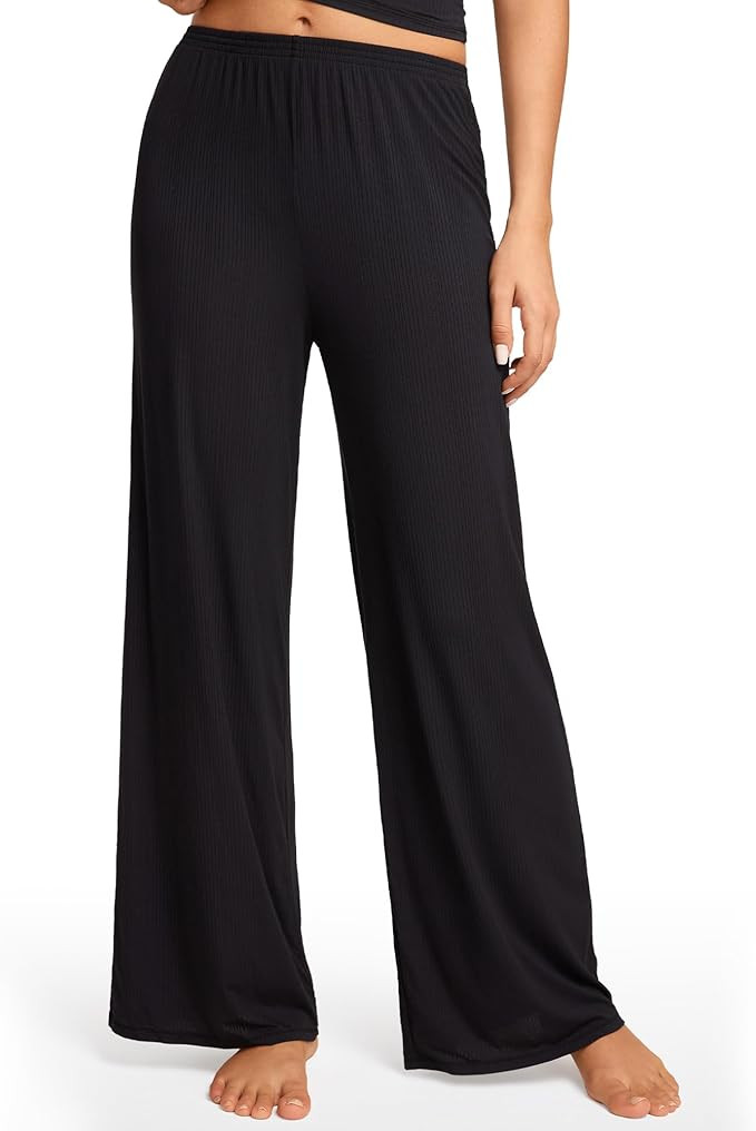 Women's Natrelax Pajamas Pants Wide Leg Casual Modal Ribbed Loose Fit Sleep Soft Comfort Flowy Lo... | Amazon (US)