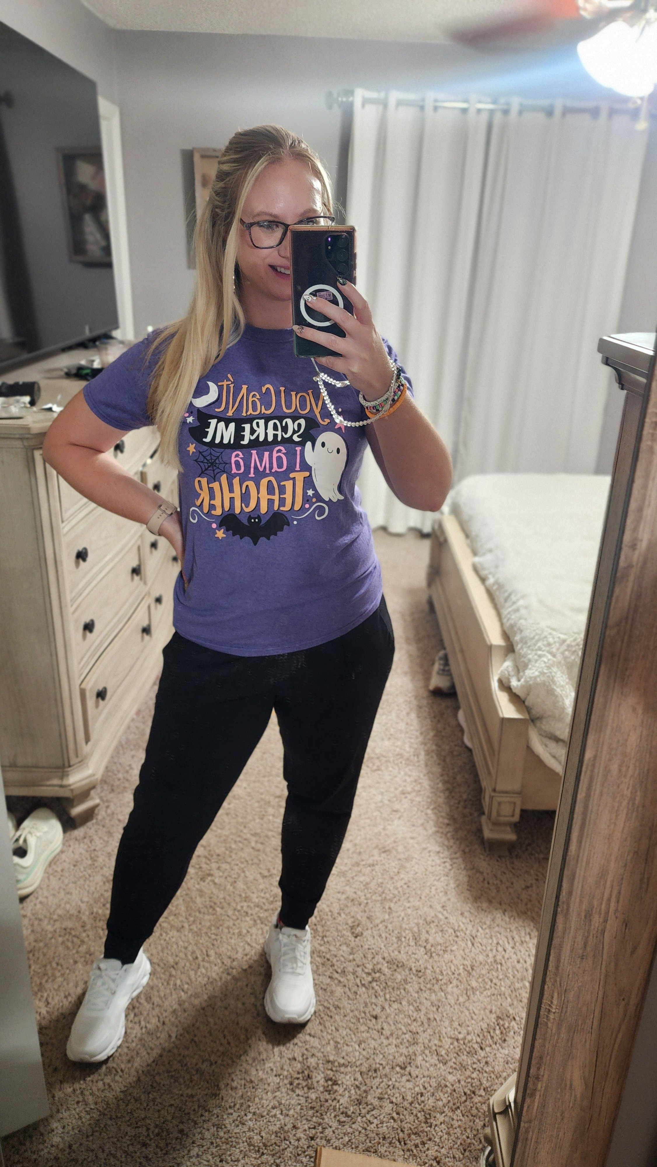 You Can't Scare Me,  I'm a Teacher 👻🎃Shirt is from @tees2urdoor . Use code T2D20 to save $$, but I have linked similar ones. Teacher Outfit | Teacher Style | Teacher Fashion | Affordable Fashion | Midsize Style |

#LTKHalloween #LTKWorkwear #LTKStyleTip