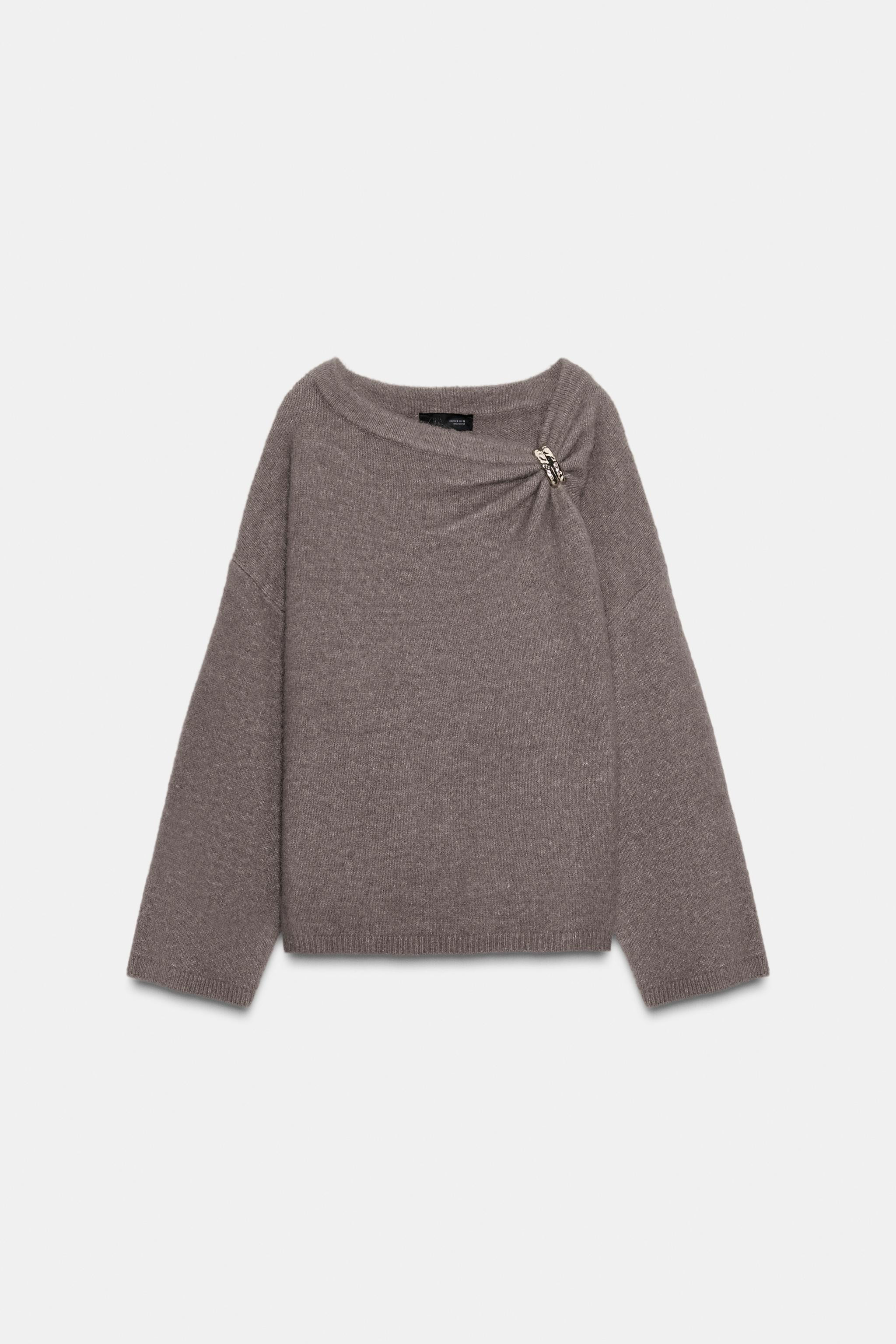 BROOCH KNIT JUMPER | Zara US