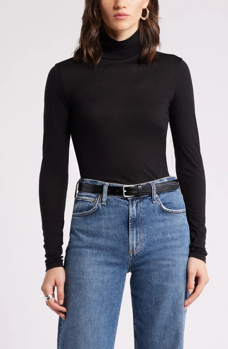 Lyocell & Wool Turtleneck | Nordstrom