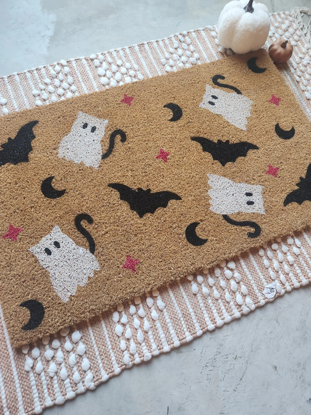 Cat Ghostie Doormatcat Halloween Doormat Feline Spooky - Etsy | Etsy (US)