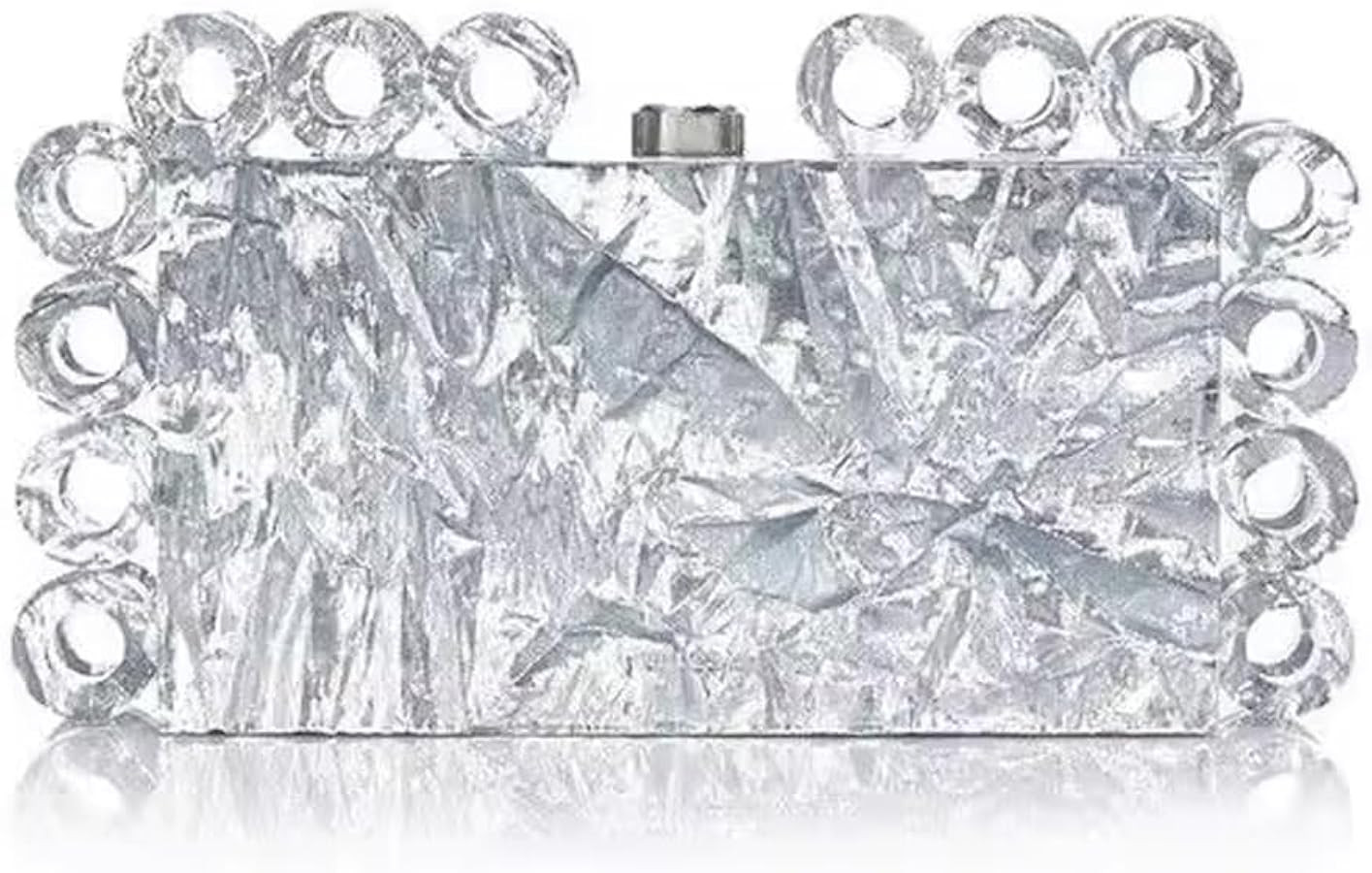 CUXVA Acrylic Clutch Purse for Women with Marbling Evening Handbag Square Box Crossbody Bag with ... | Amazon (US)