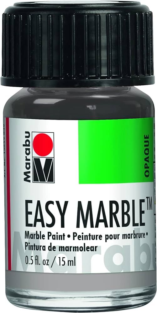 Marabu Easy Marble Paint - Gray - Hydro Dipping Paint for Tumblers, Ceramic, Paper, Glass, and Mo... | Amazon (US)