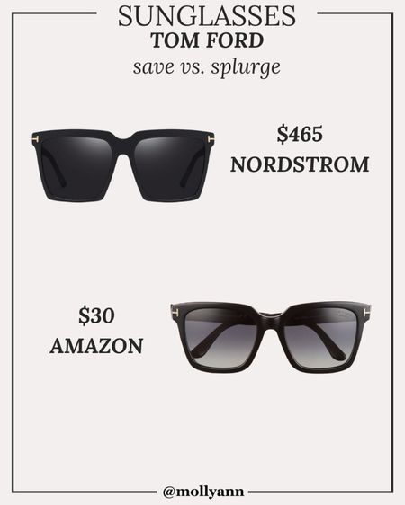 Tom ford sunglasses save vs. splurge 

#LTKfindsunder50 #LTKsalealert #LTKfindsunder100
