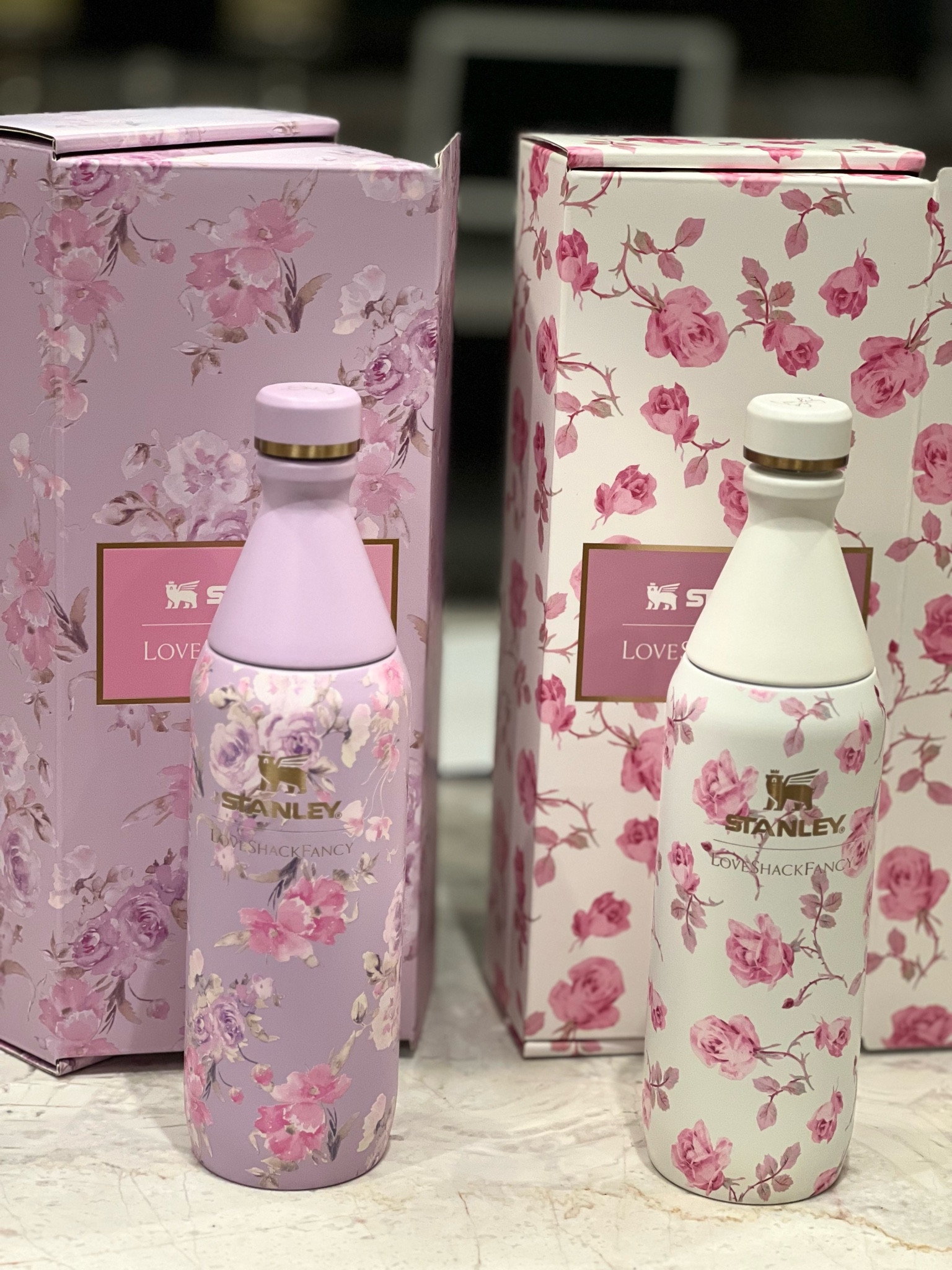 My daughter and I got our Love Shack Fancy Stanley’s today. The packaging was beautiful and if you didn’t grab yours yet there are still slim bottles left. Scoop them before they are sold out! 