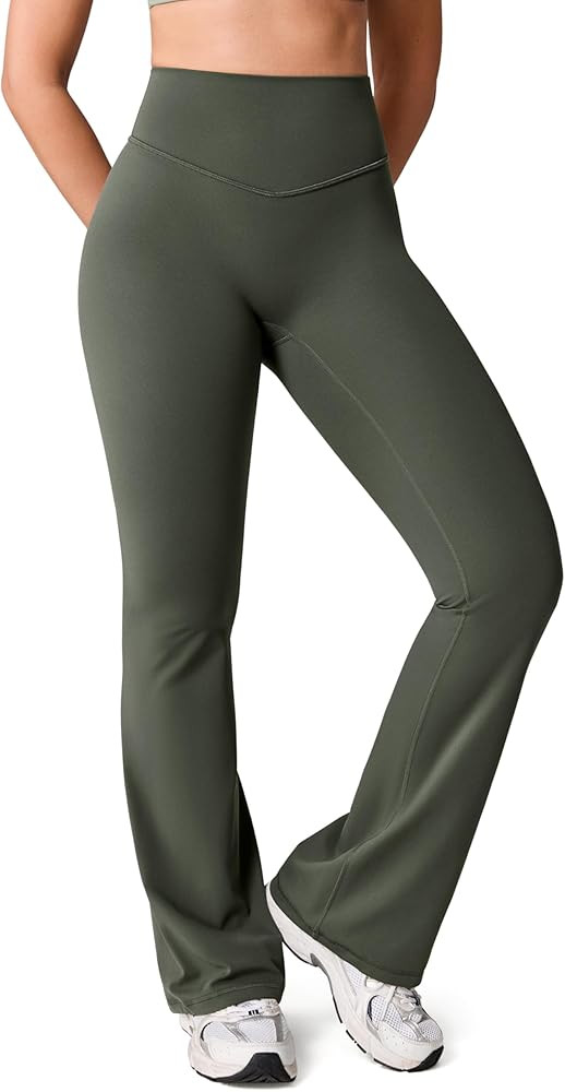 UNISSU Hugcurve No Front Seam High Waisted Flare Leggings for Women Bootcut Yoga Pants Buttery So... | Amazon (US)