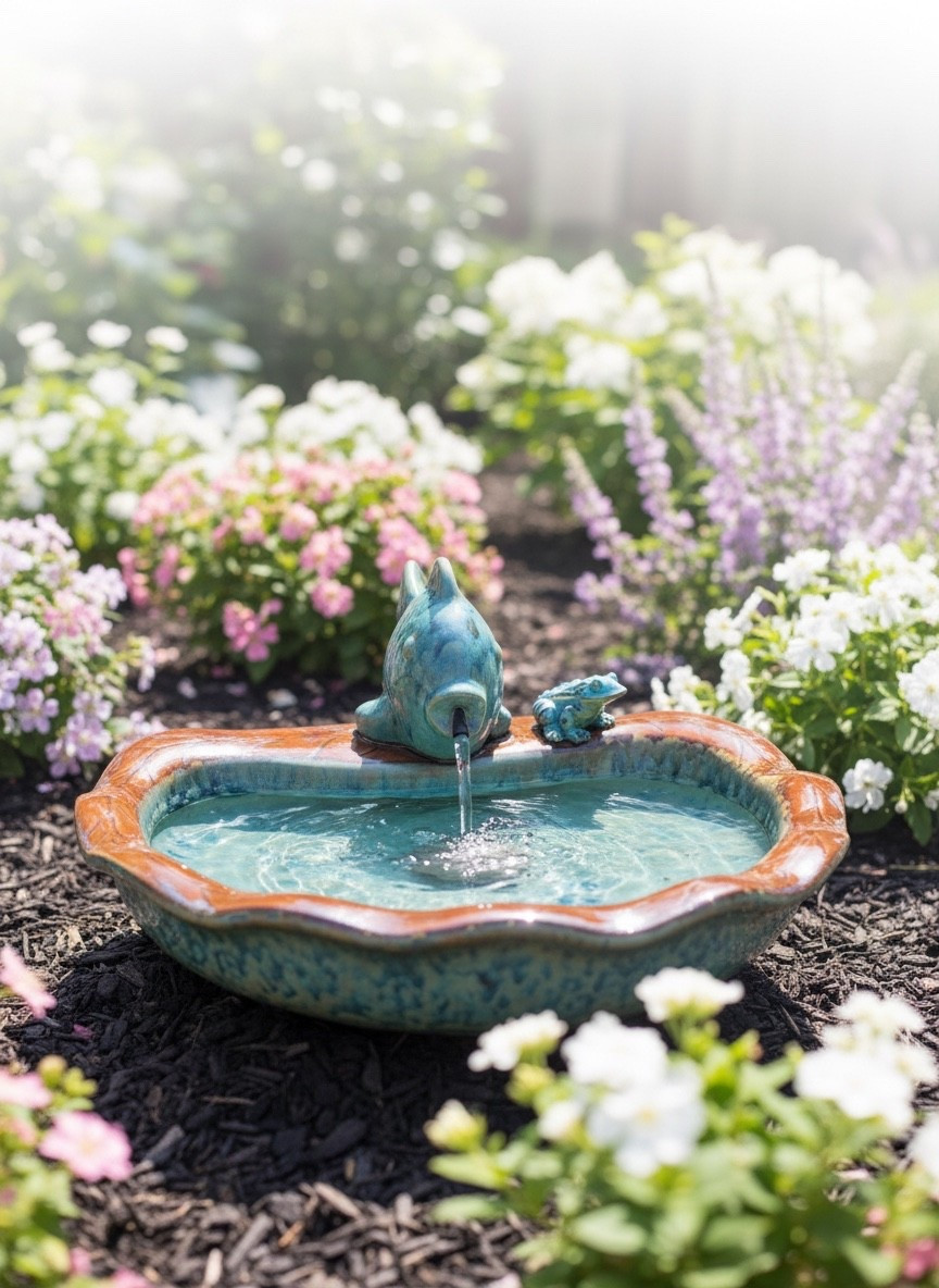 🌿 This ceramic bird bath fountain is perfect for flower beds, patios, or any cozy outdoor corner. I love the pretty blue glaze, the small frog detail, and how peaceful the water looks surrounded by flowers.

#LTKHome #LTKGarden #LTKOutdoor #GardenDecor #OutdoorDecor

#LTKHome
