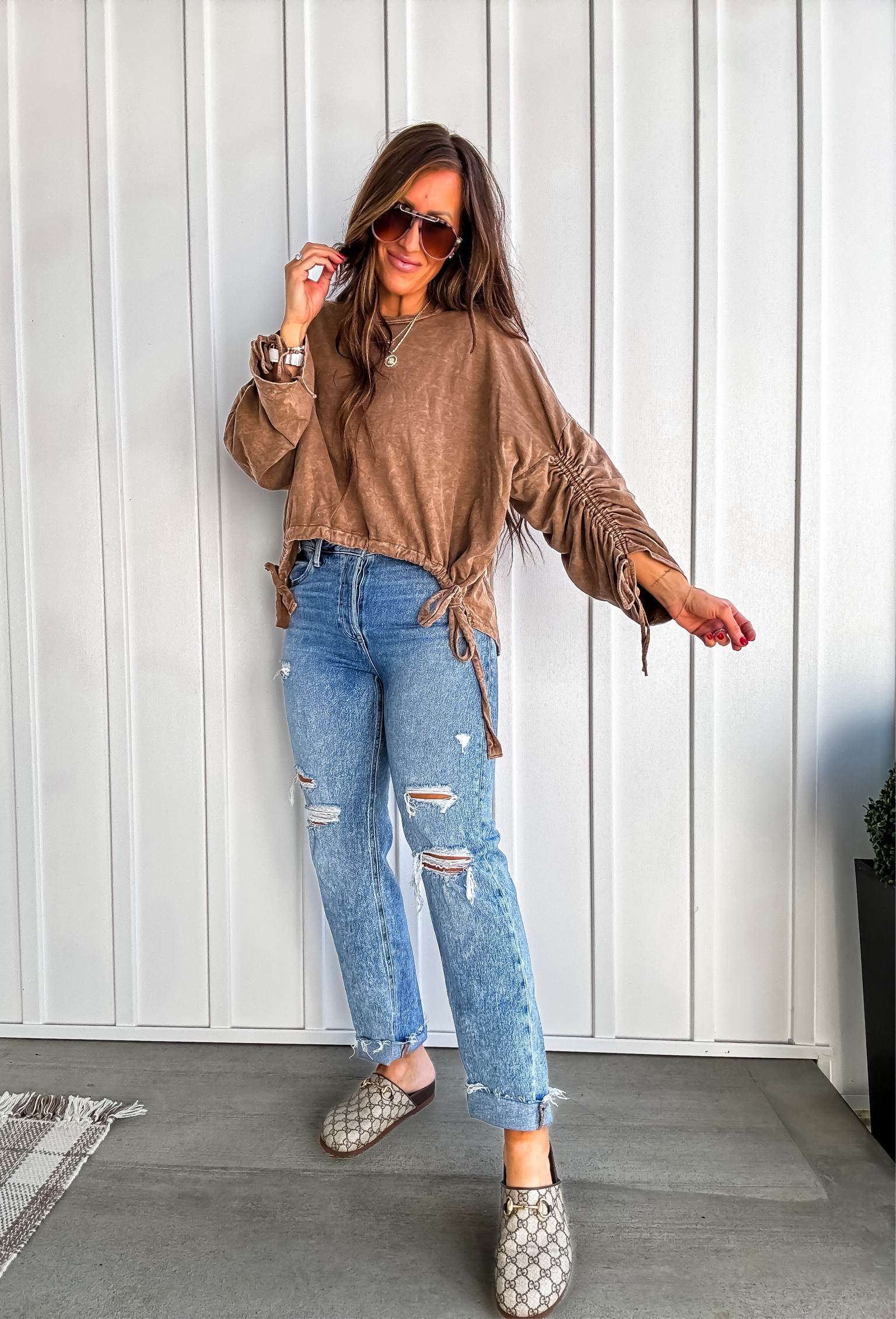 Size 10 regular denim 
Gucci slides size up 1/2


#LTKover40 #LTKmidsize #LTKshoecrush