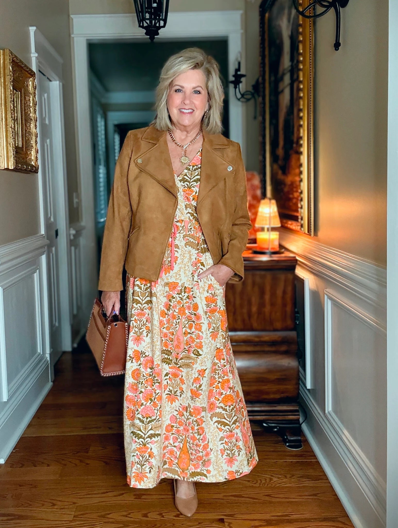 This floral midi dress is a great piece to have in your wardrobe for Fall and so is this suede moto jacket. I love being able to add layers for days when it’s cooler. Moto jacket is a 10 and midi dress size large. 

#LTKOver40 #LTKStyleTip #LTKWedding