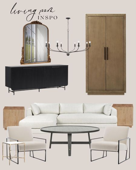 Rustic Modern Living room: White sectional modern. Natural wooden side table. White gold side table. Gray wooden coffee table. White accent chair modern. Wooden cabinet tall. Black cabinet modern. Golden mirror traditional. Black chandelier modern.


#LTKsalealert #LTKhome