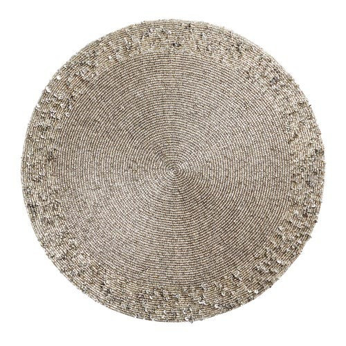 Glitz Beaded Silver Placemat | Pier 1 Imports
