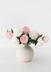 Afloral Creamy White Round Ceramic Vase - 8" Tall x 8" Wide | Afloral (US)