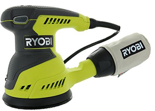 Ryobi RS290G 2.6 Amp 12,500 OPM Single Speed 5 Inch Hook and Loop Corded Random Orbit Sander w/ 3 Pa | Amazon (US)