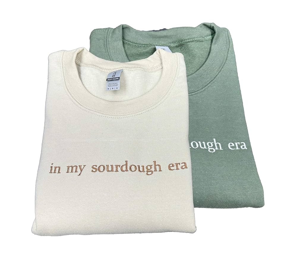 In My Sourdough Era Embroidered Crewneck Sweatshirt | Sourdough Starter | Gift for Her | Gift for... | Amazon (US)