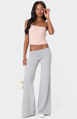 Edikted Wide Leg Fold Over Pants | PacSun
