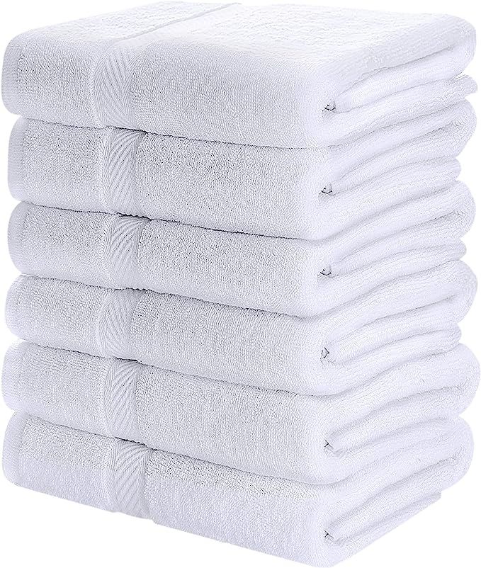 Utopia Towels Medium Cotton Towels, White, 24 x 48 Inches Towels for Pool, Spa, and Gym Lightweig... | Amazon (US)