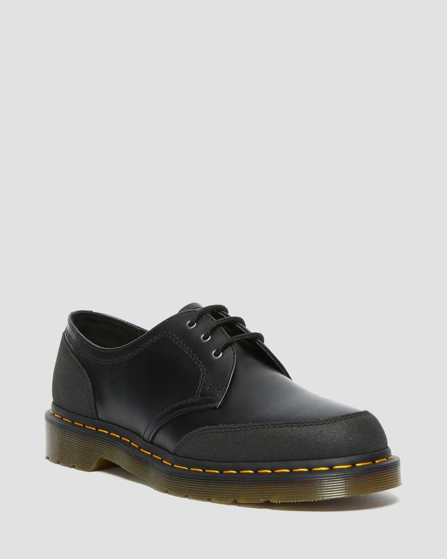 Dr. Martens, 1461 Guard Panel Leather Oxford Shoes in Black, Size 12 | Dr. Martens