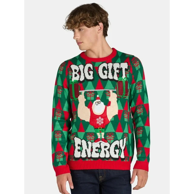 Jolly Sweaters Ugly Christmas Sweater, Men's and Big Men's, Sizes S-3XL | Walmart (US)