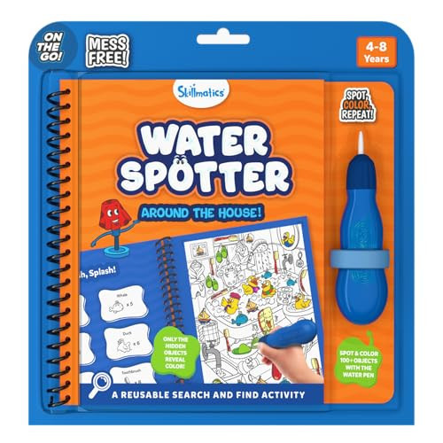Skillmatics Reusable Search & Find Book - Water Spotter, Easter Basket Stuffers, Mess-Free, Paint with Water Kits, Fun Learning Activity, Travel Toy, Gifts for Boys & Girls Ages 4, 5, 6, 7, 8 | Amazon (US)
