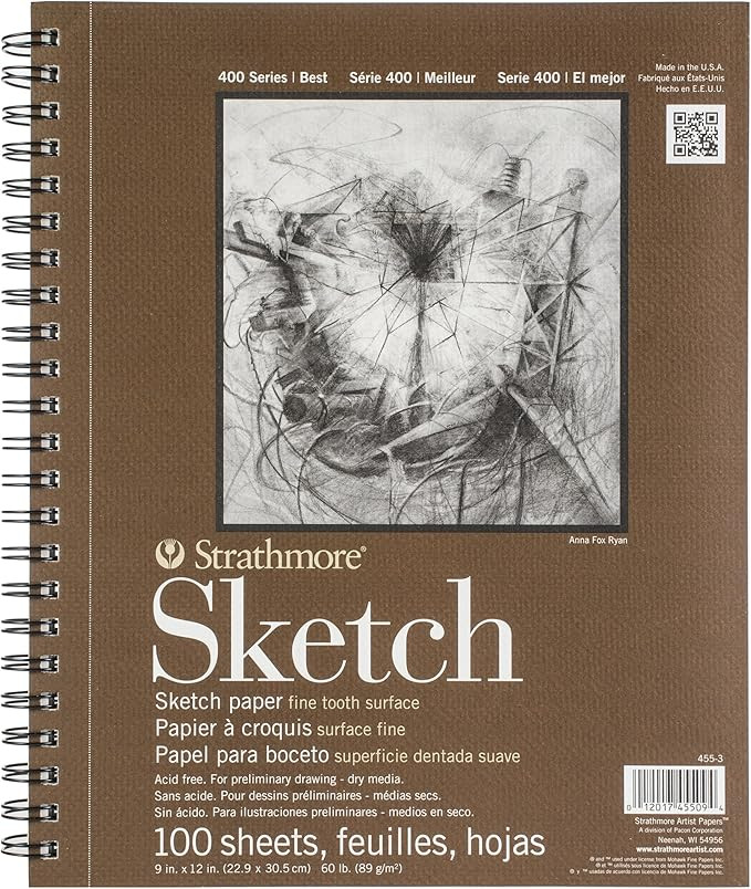Strathmore Series 400 Sketch Pads 9 in. x 12 in. 100 Sheets | Amazon (US)