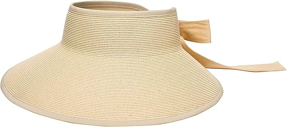 Pineapple&Star Vienna Visor Women’s Summer Sun Straw Packable UPF 50+ Beach Hat | Amazon (US)