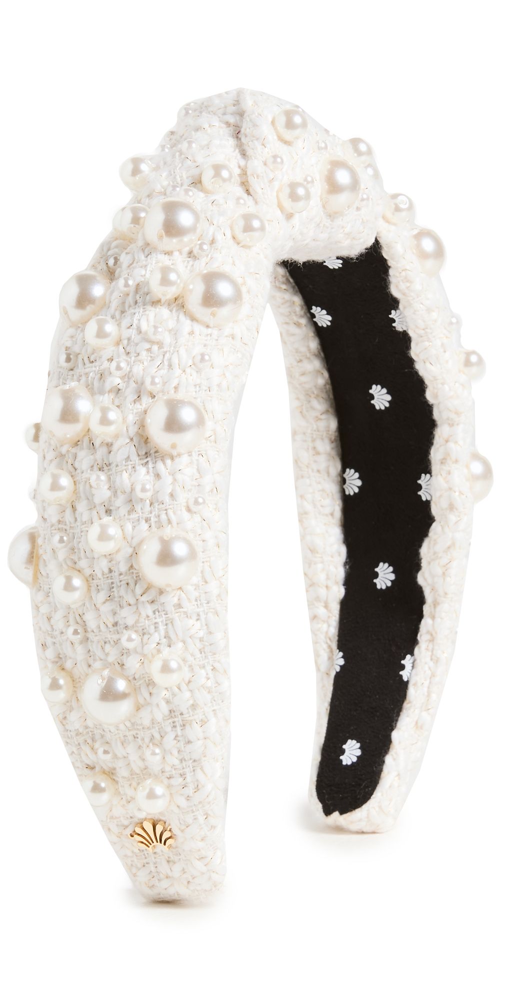 Lele Sadoughi Multi Pearl Tweed Knotted Headband | Shopbop