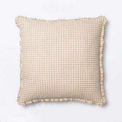 Oversized Mini Windowpane Square Throw Pillow - Threshold™ designed with Studio McGee | Target