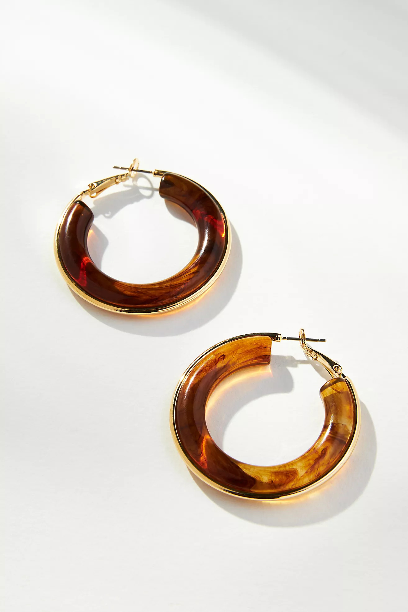 Rounded Resin Hoop Earrings | Anthropologie (US)