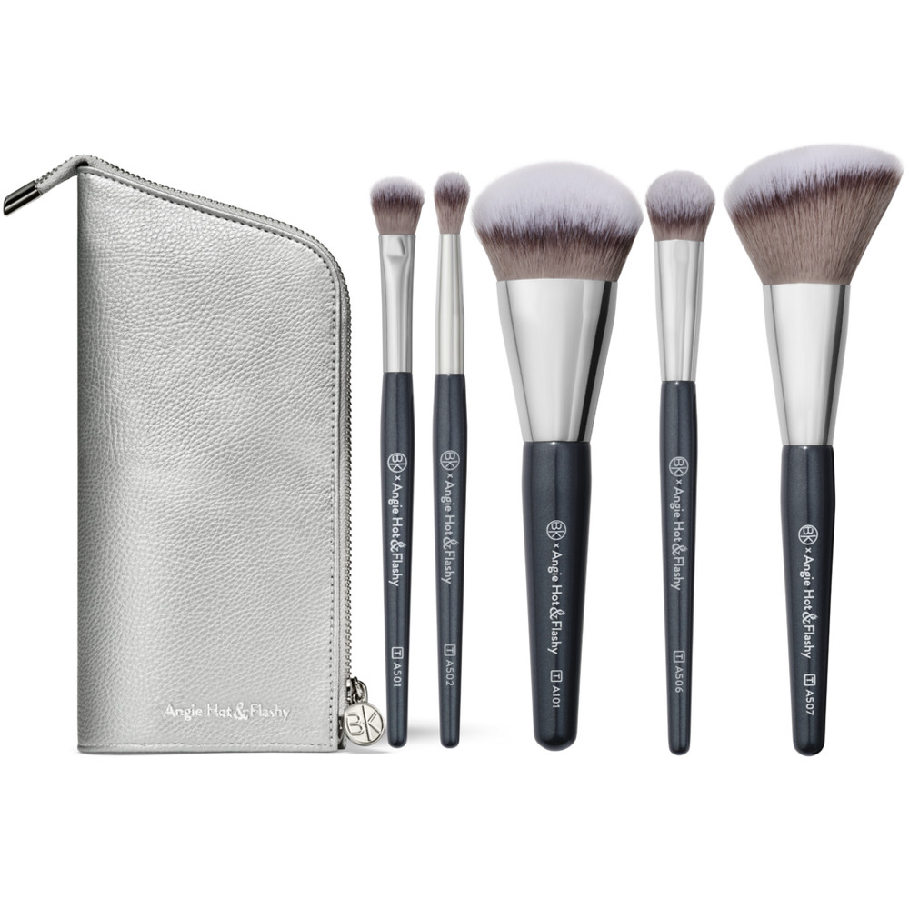 BK Beauty Angie Hot & Flashy Travel Brush Set with Faux Leather Pouch | Ulta