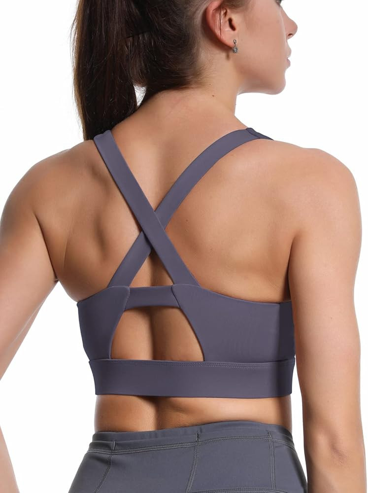 RUNNING GIRL Yoga Tank Tops for Women Built in Shelf Bra B/C Cups Strappy Back Activewear Workout Co | Amazon (US)