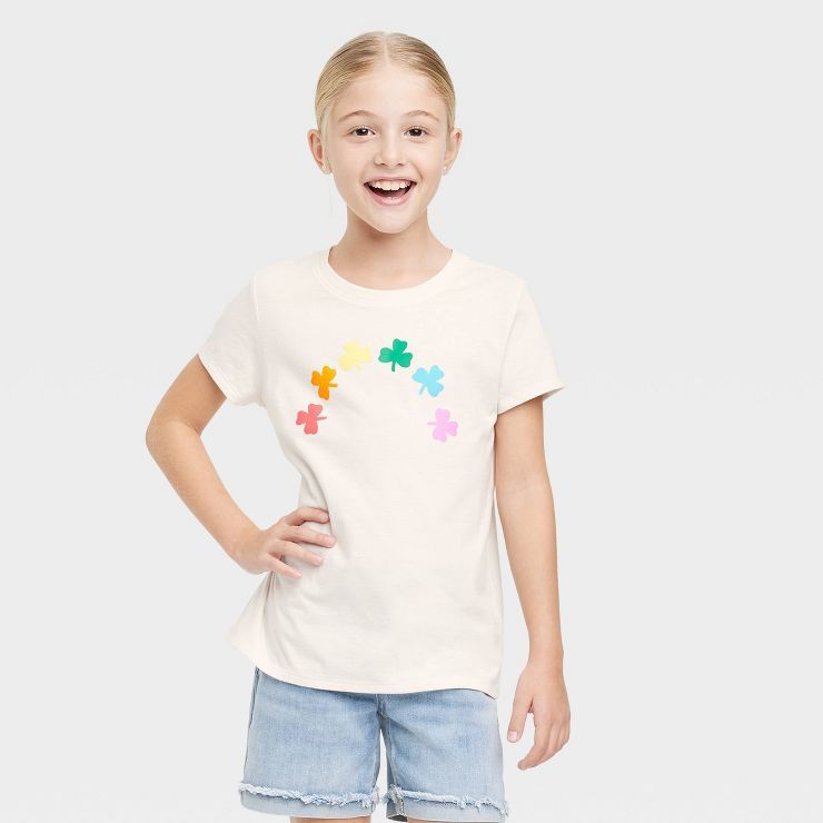 Girls' Printed Short Sleeve Graphic T-Shirt - Cat & Jack™ | Target